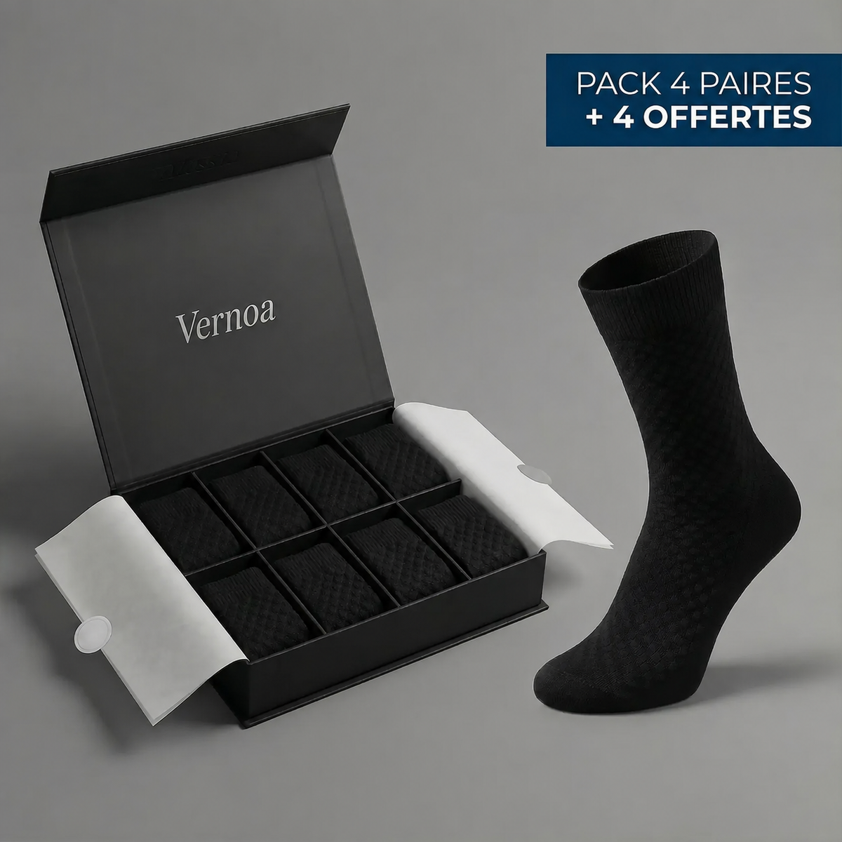 CHAUSSETTES VERNOA MI-HAUTES EN FIBRE DE BAMBOU PREMIUM