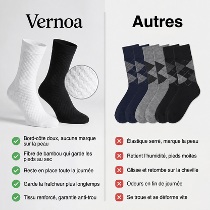 CHAUSSETTES VERNOA MI-HAUTES EN FIBRE DE BAMBOU PREMIUM